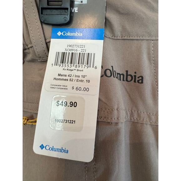 Columbia Fir Ridge Shorts Men’s 42 Omni-Shield Stretch Hiking Outdoor NWT - Picture 4 of 8